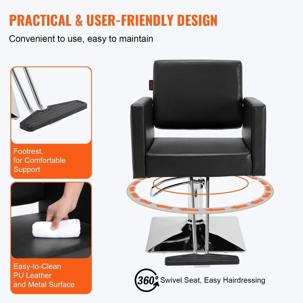VEVOR Salon Chair Barber Chair for Hair Stylist Styling