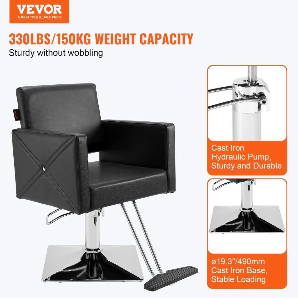 Salon Chair Barber for Hair Stylist Styling with Heavy