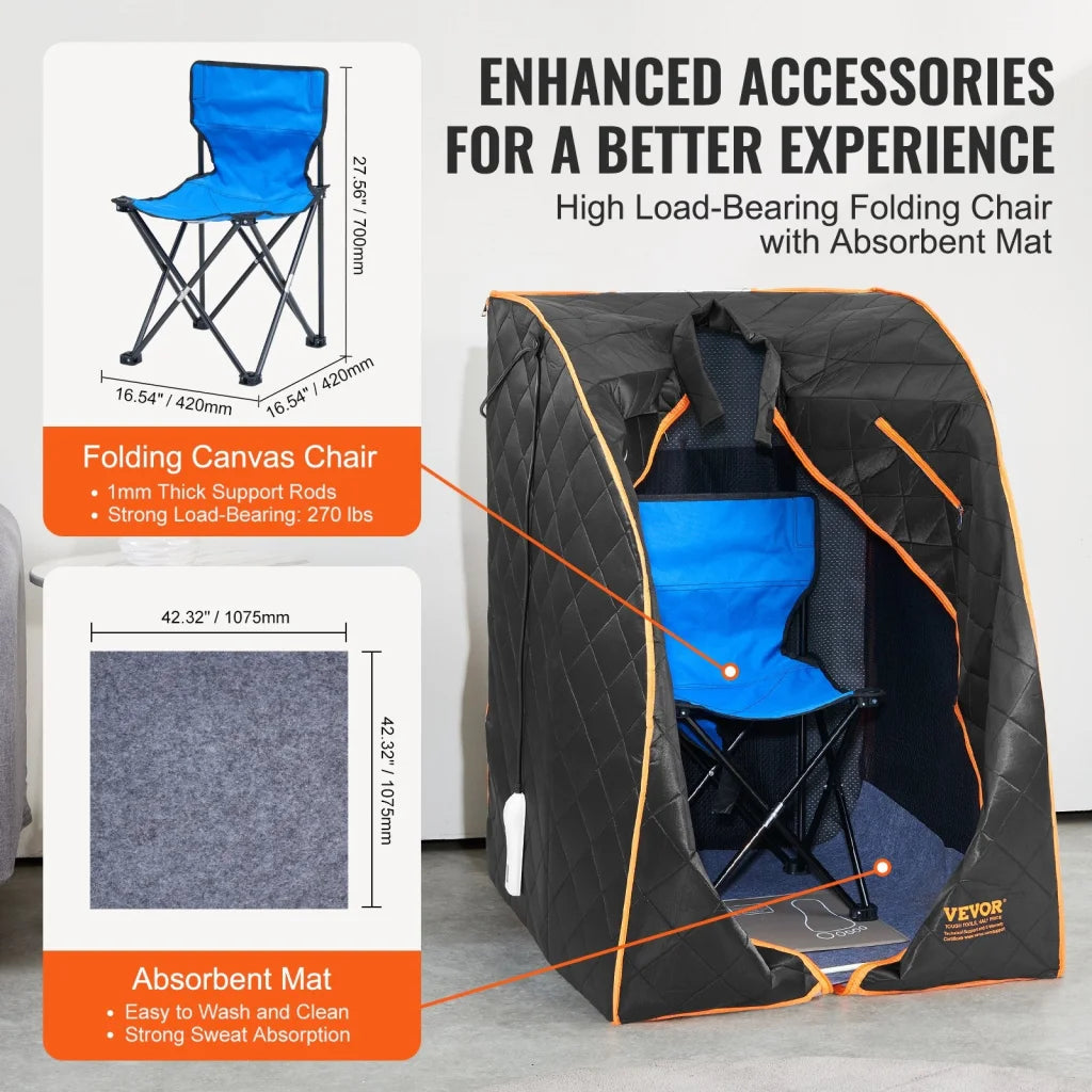 VEVOR Sauna Tent Far Infrared 1050W Personal Home Spa Loss