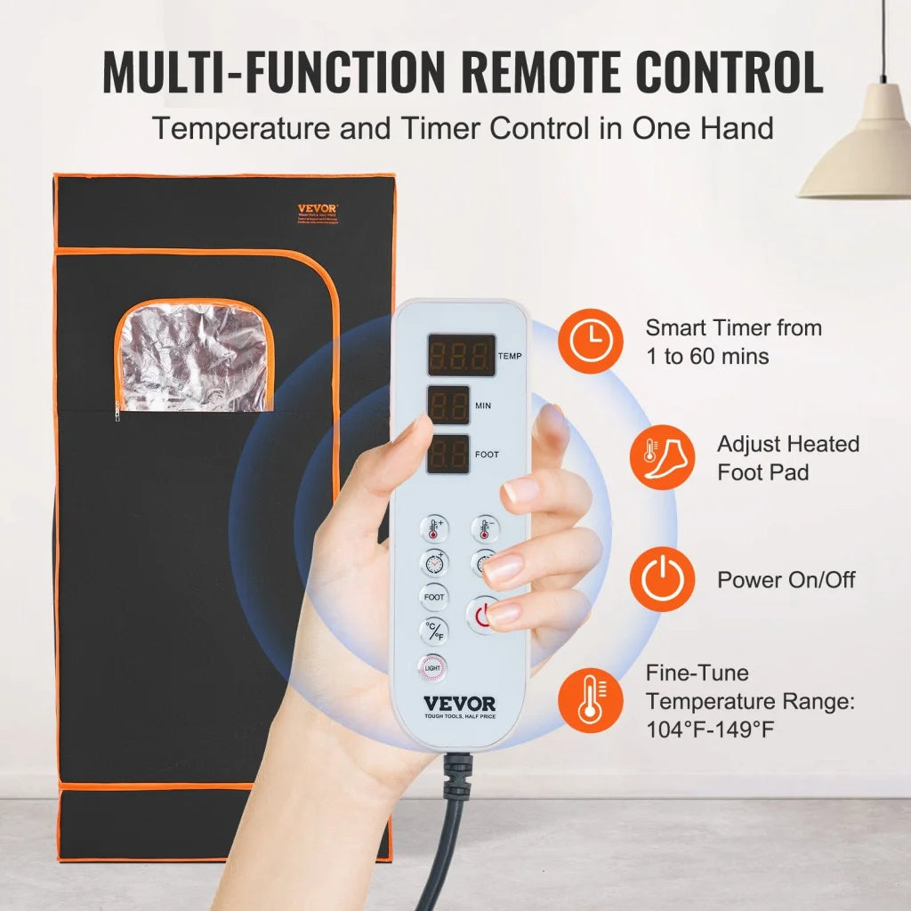 VEVOR Sauna Tent Far Infrared 1400W Personal Home Spa Loss