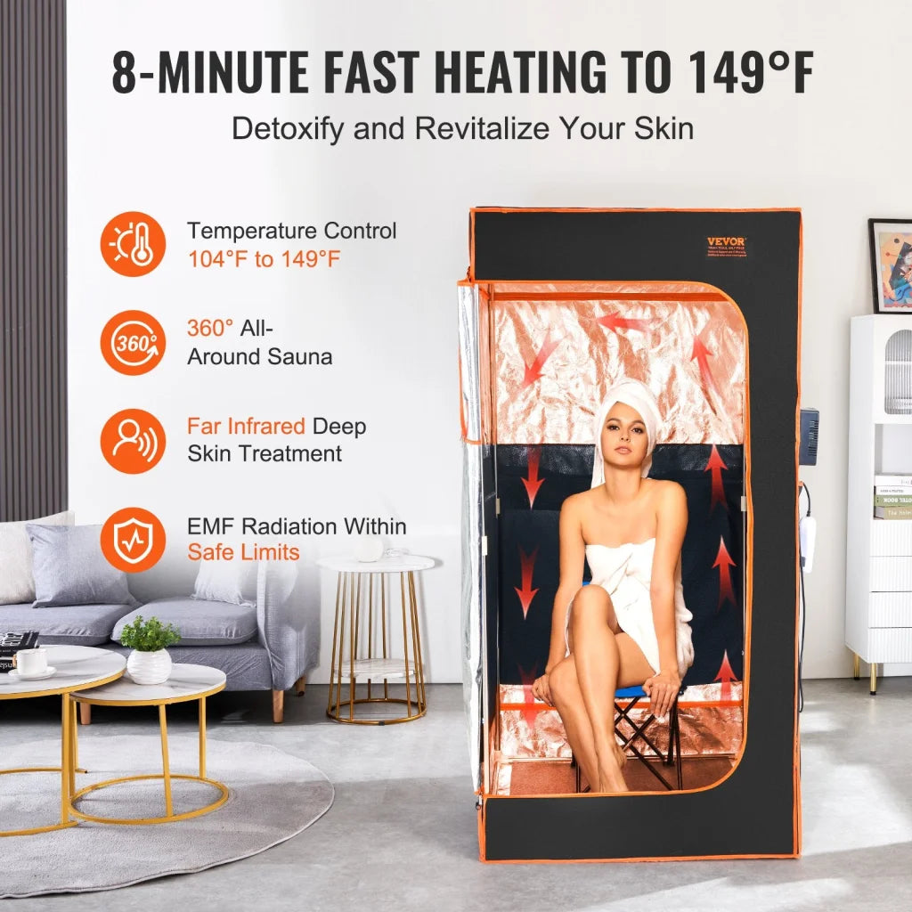 VEVOR Sauna Tent Far Infrared 1400W Personal Home Spa Loss
