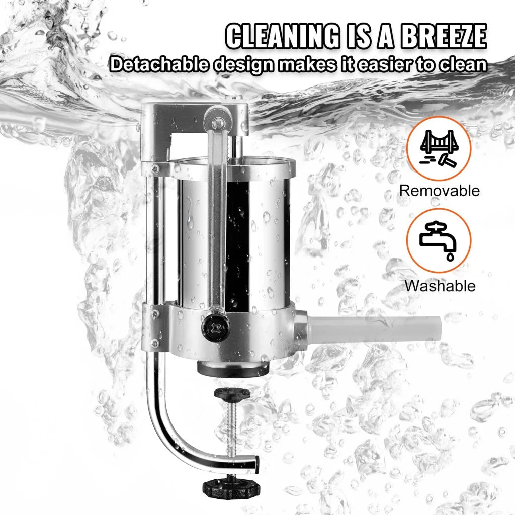 Vevor sausage stuffer with clean finish and fitted components