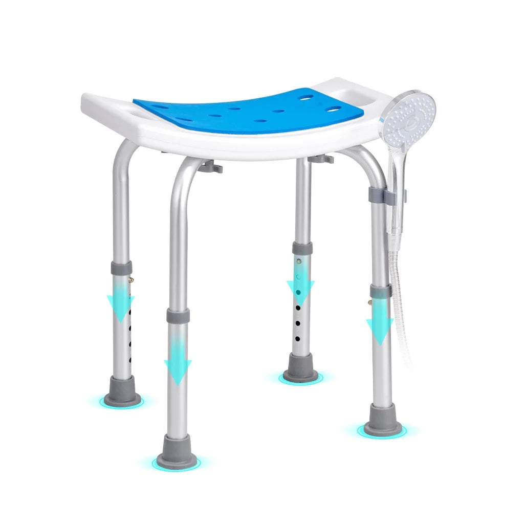 VEVOR Shower Chair Adjustable Height Shower Stool Shower