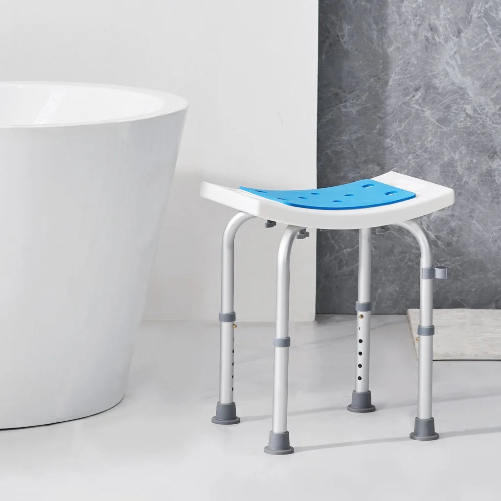 VEVOR Shower Chair Adjustable Height Shower Stool Shower