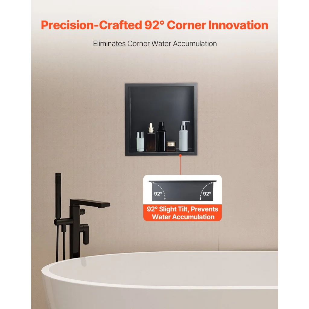VEVOR Shower Niche 33.0 x 33.0 x 10.2 cm Recessed Wall