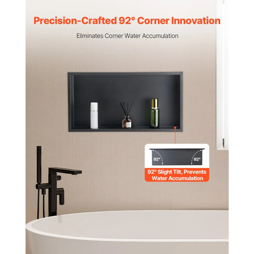 VEVOR Shower Niche 33.0 x 63.5 x 10.2 cm Recessed Wall