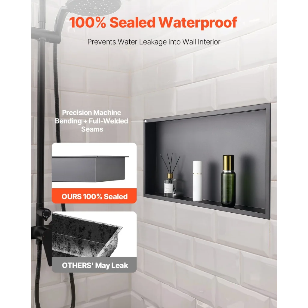 VEVOR Shower Niche 33.0 x 63.5 x 10.2 cm Recessed Wall