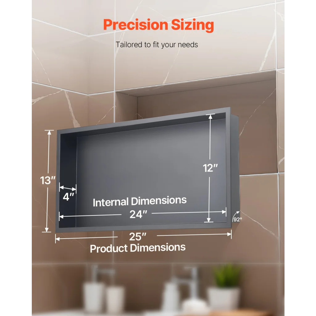 VEVOR Shower Niche 33.0 x 63.5 x 10.2 cm Recessed Wall