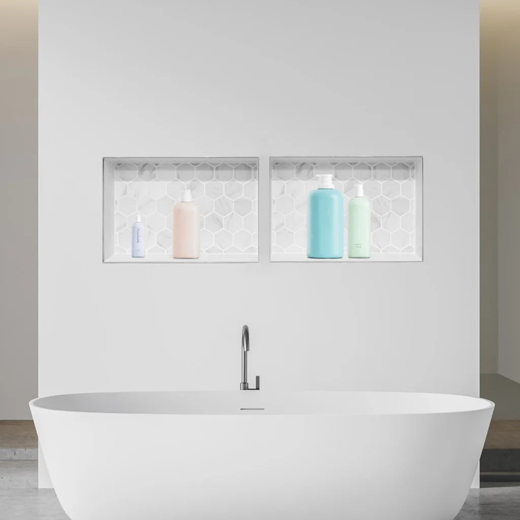 VEVOR Shower Niche 40.6 x 61 + 40.6 x 61 cm Recessed Wall