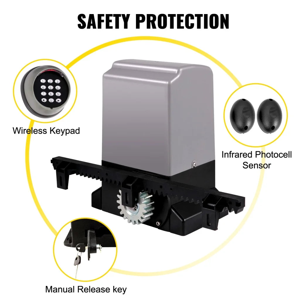 VEVOR Sliding Gate Opener 1800 KG 4 m Automatic Sliding