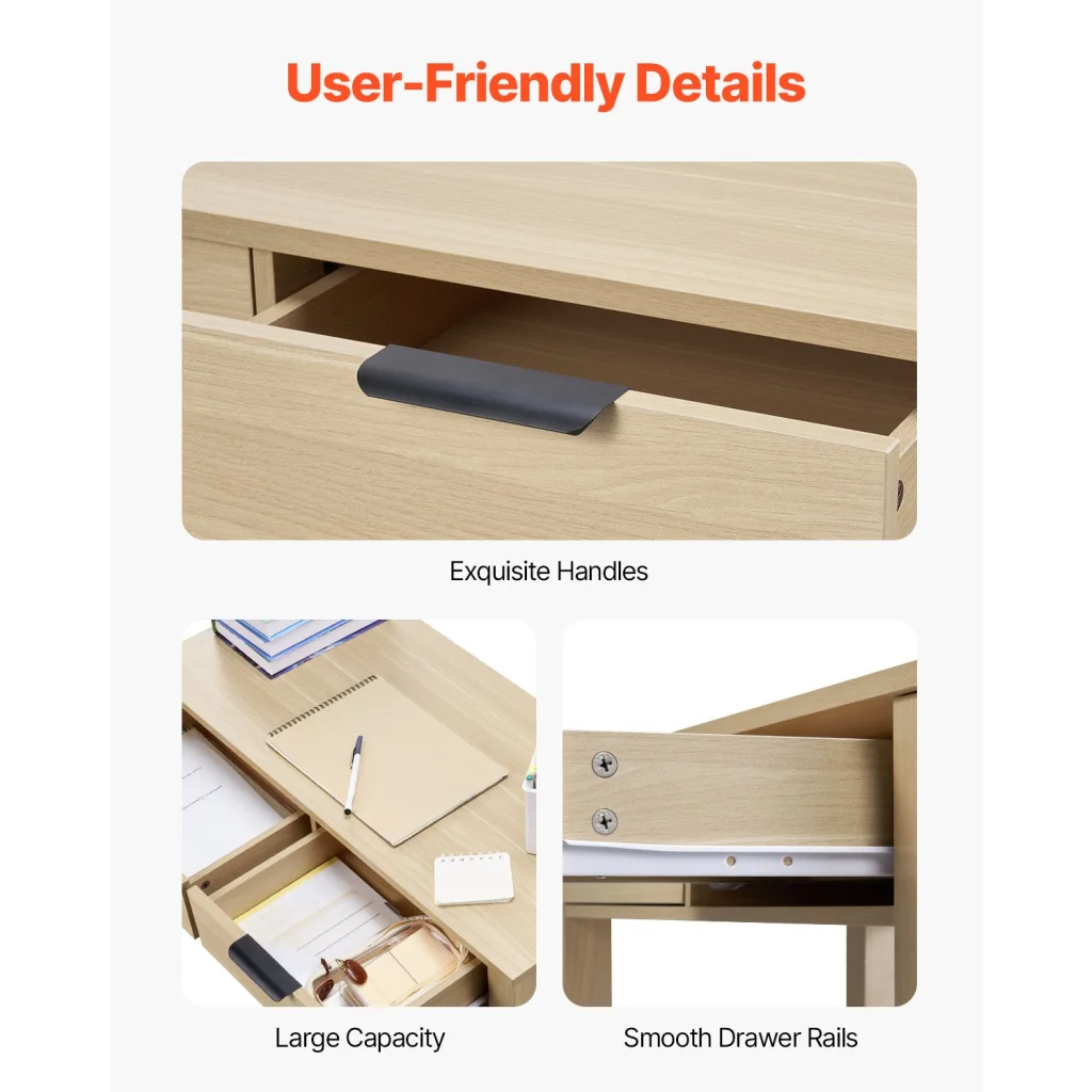 VEVOR Small Desk with Drawer Kids Desk for Bedroom Simple