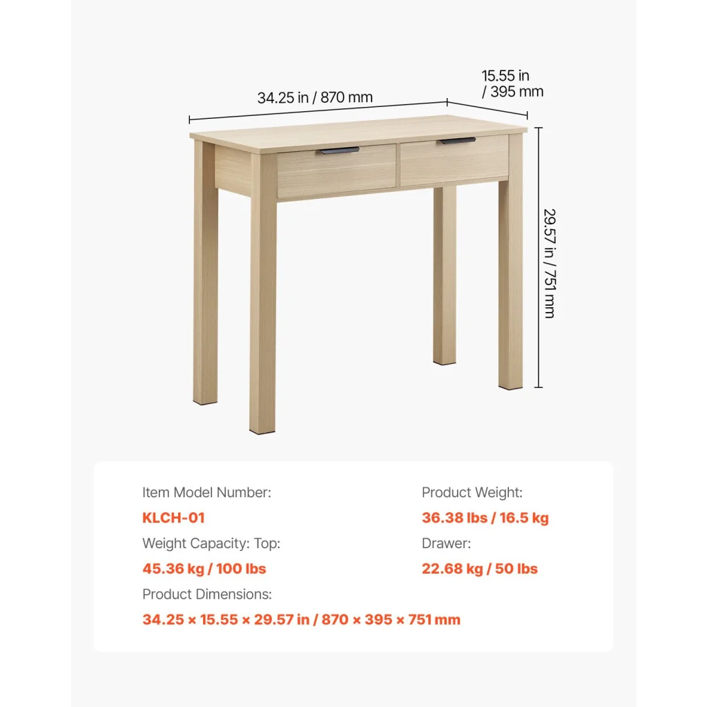 VEVOR Small Desk with Drawer Kids Desk for Bedroom Simple