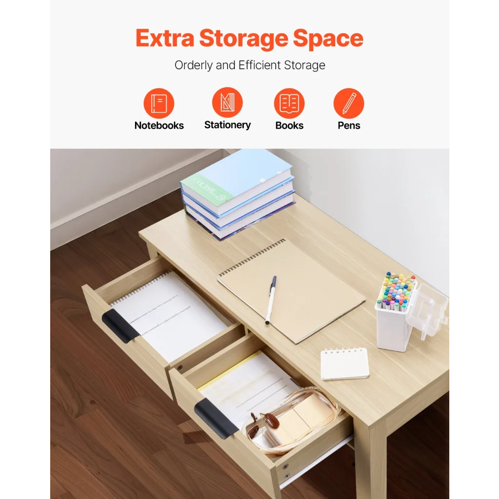 VEVOR Small Desk with Drawer Kids Desk for Bedroom Simple