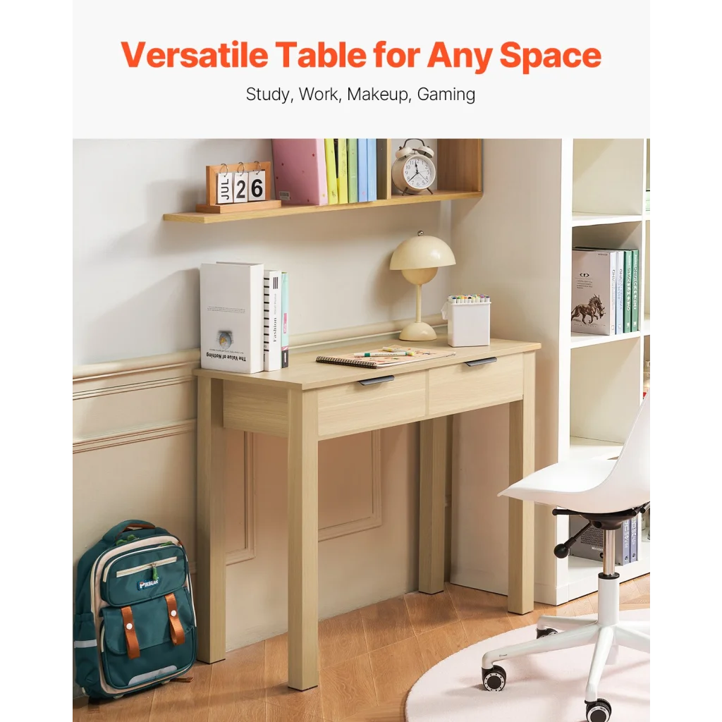 VEVOR Small Desk with Drawer Kids Desk for Bedroom Simple