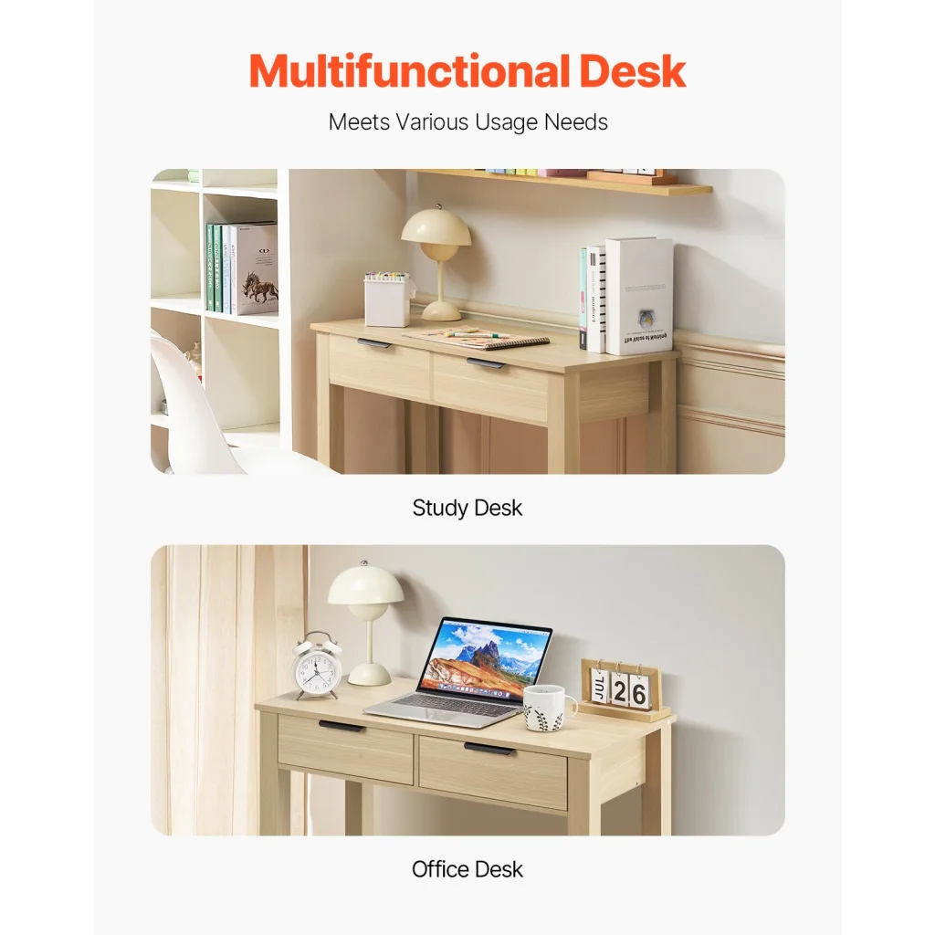 VEVOR Small Desk with Drawer Kids Desk for Bedroom Simple