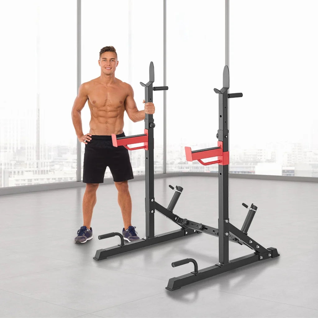 VEVOR Squat Power Rack Adjustable Heavy Duty Barbell Weight