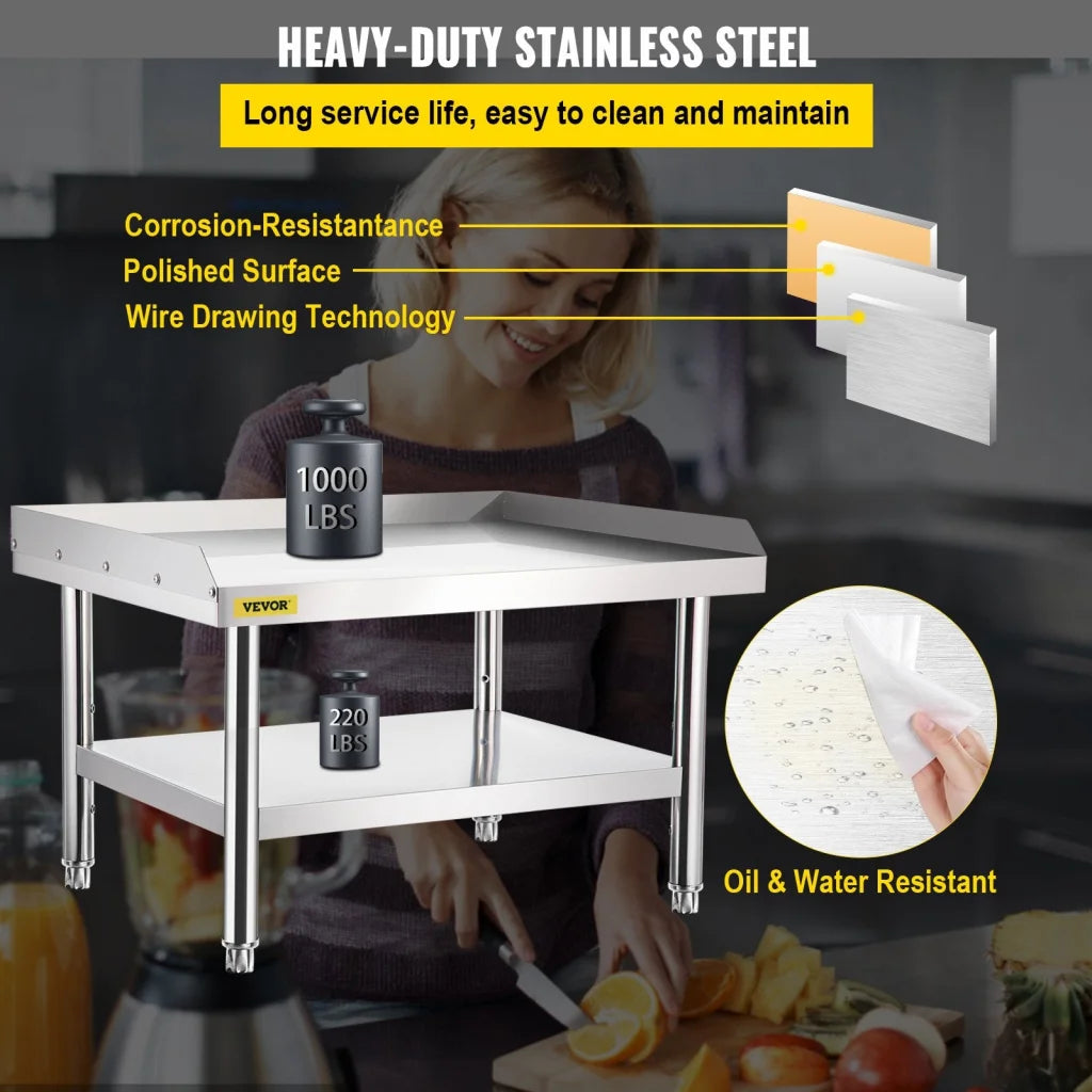 VEVOR Stainless Steel Equipment Grill Stand 152x76x61 cm