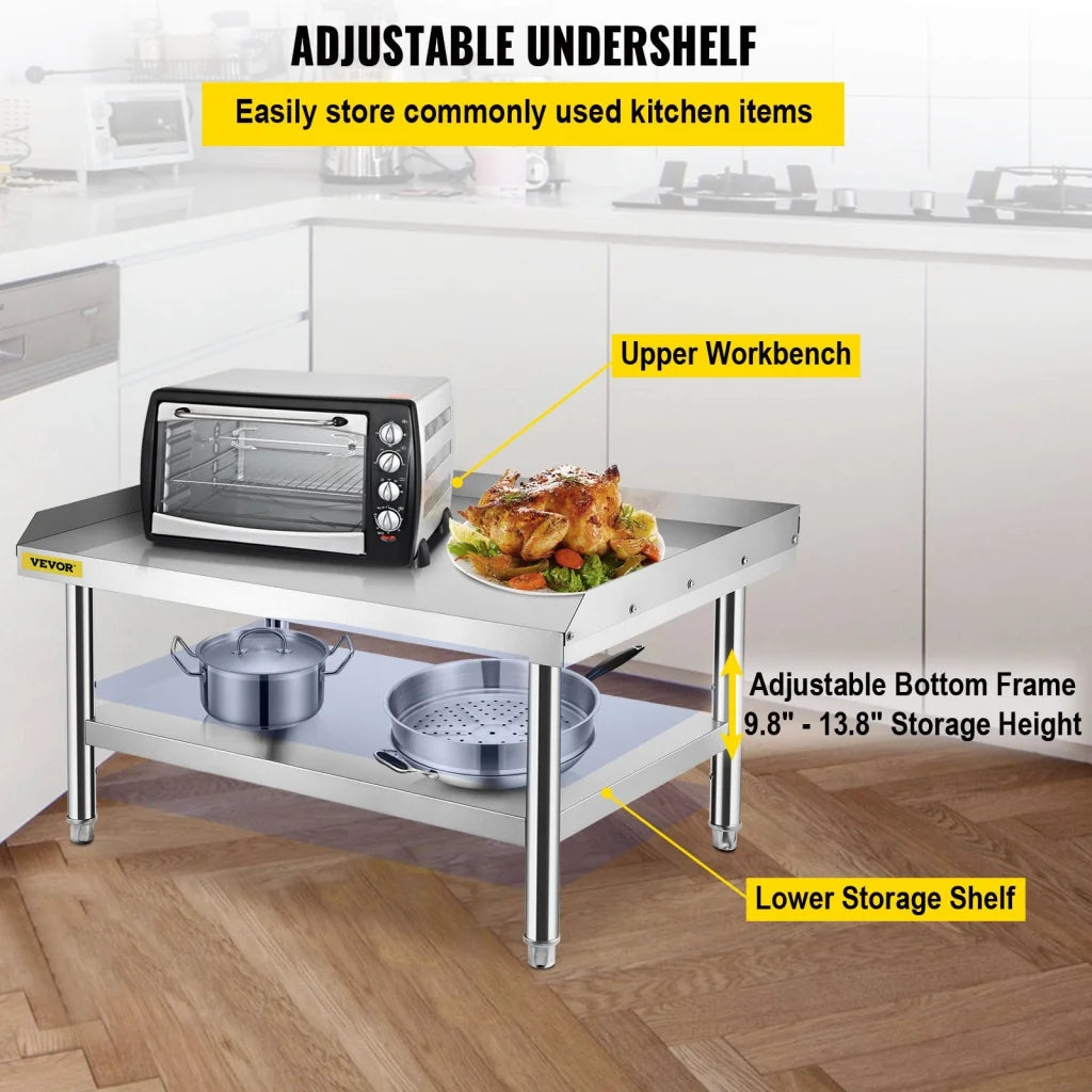 VEVOR Stainless Steel Equipment Grill Stand 152x76x61 cm