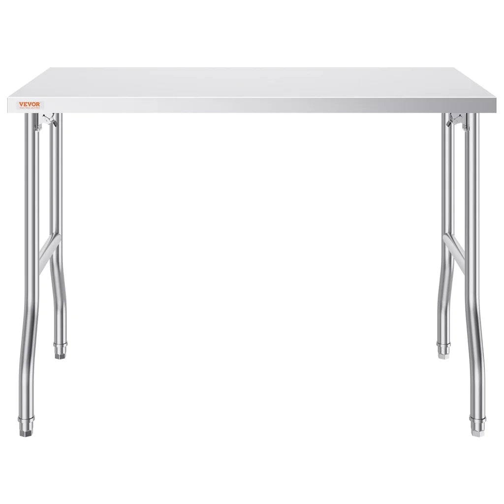 VEVOR Stainless Steel Kitchen Bench Folding Commercial Prep