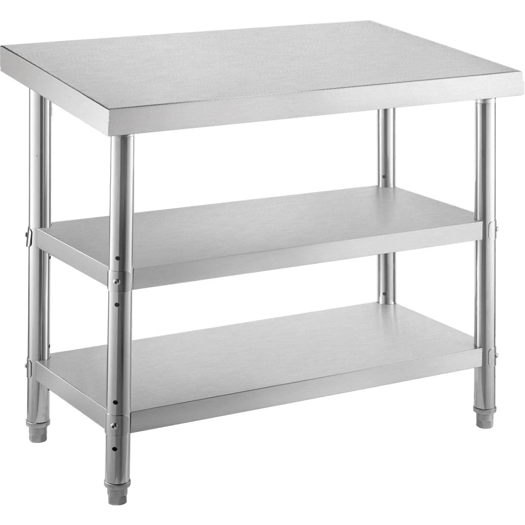 VEVOR Stainless Steel Prep Table 1520x450x855 mm Commercial
