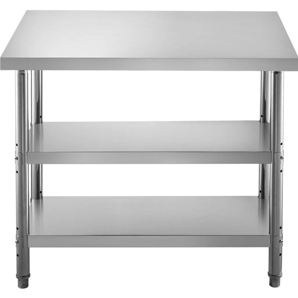 VEVOR Stainless Steel Prep Table 1520x450x855 mm Commercial