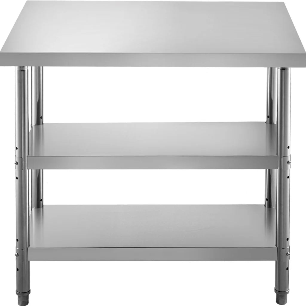 VEVOR Stainless Steel Prep Table 1520x450x855 mm Commercial
