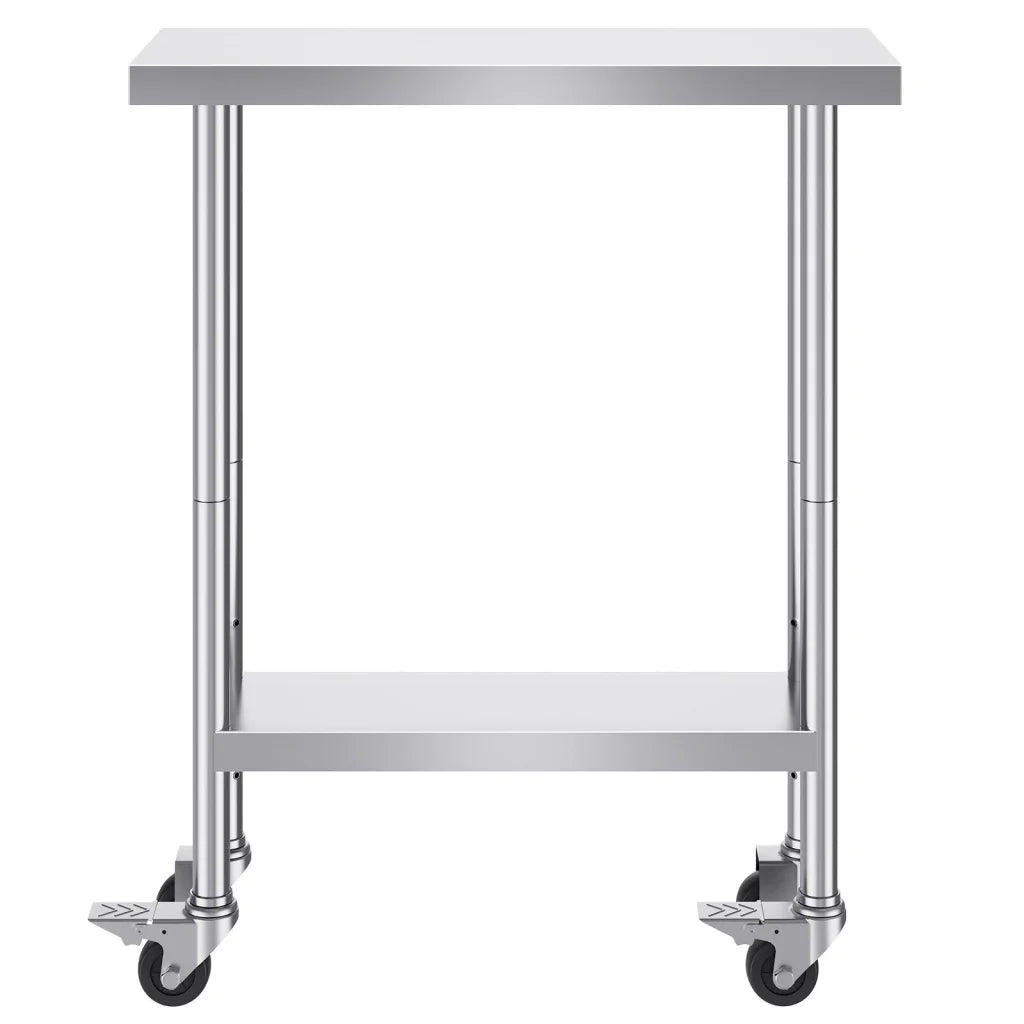 VEVOR Stainless Steel Work Table 30 x 12 x 38 Inch with 4