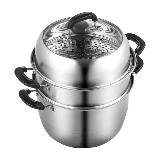VEVOR Steamer Pot 28cm Steamer Pot for Cooking with 8.5QT