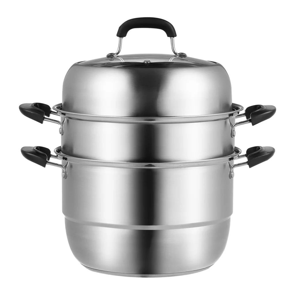 VEVOR Steamer Pot 28cm Steamer Pot for Cooking with 8.5QT