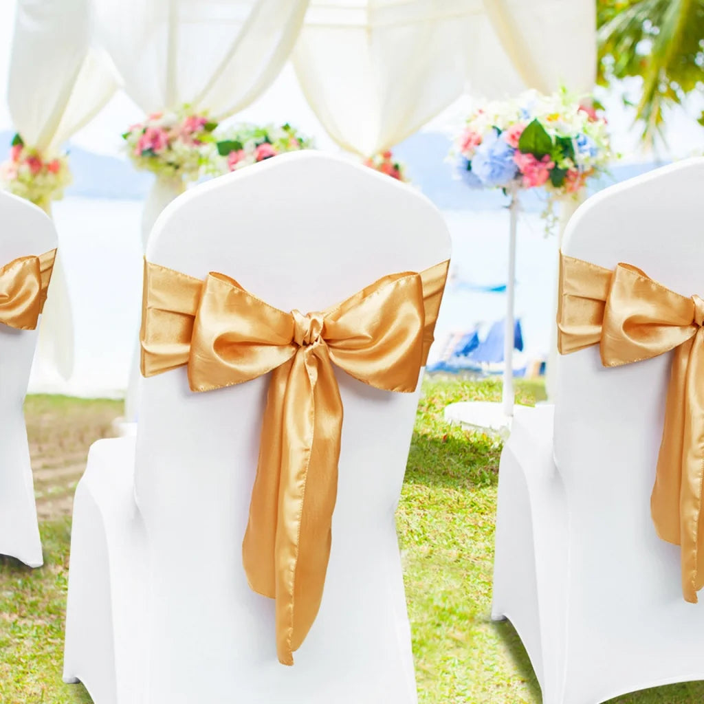 VEVOR Stretch Spandex Chair Sashes Bows Chair Slipcover