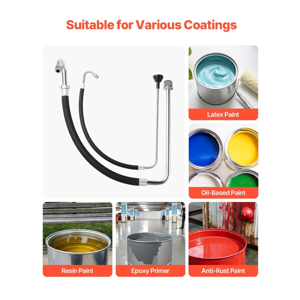 VEVOR Suction Hose Tube and Reflux Line Sets Airless Paint