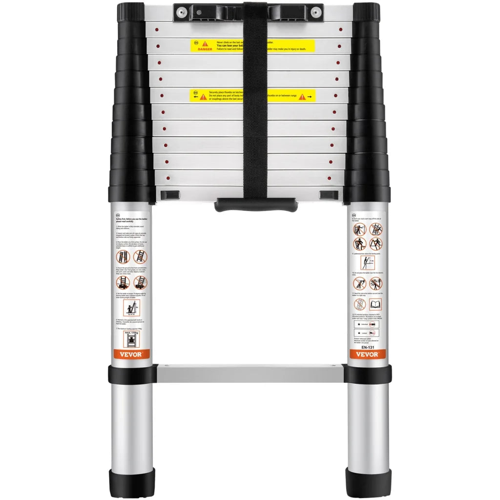 VEVOR Telescoping Ladder Aluminum Extension Step 12.5 ft