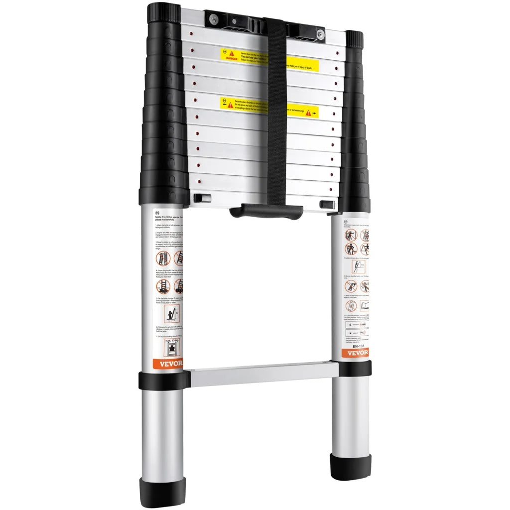 VEVOR Telescoping Ladder Aluminum Extension Step 12.5 ft