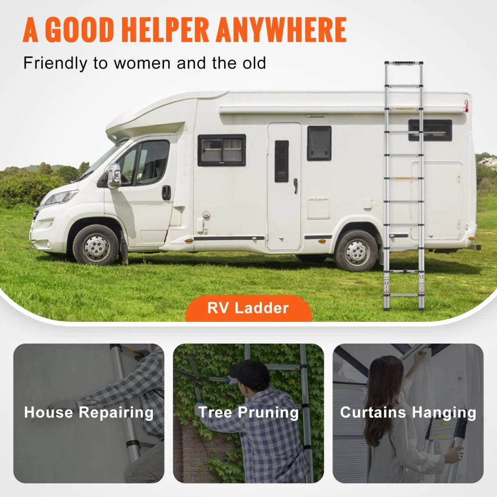 VEVOR Telescoping Ladder Aluminum Extension Step 3.2 m