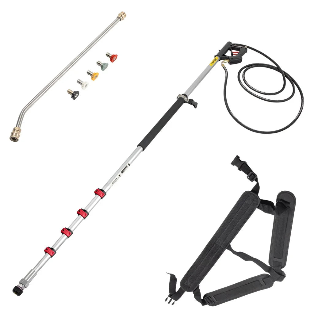 VEVOR Telescoping Pressure Washer Wand 20 ft 5-Section