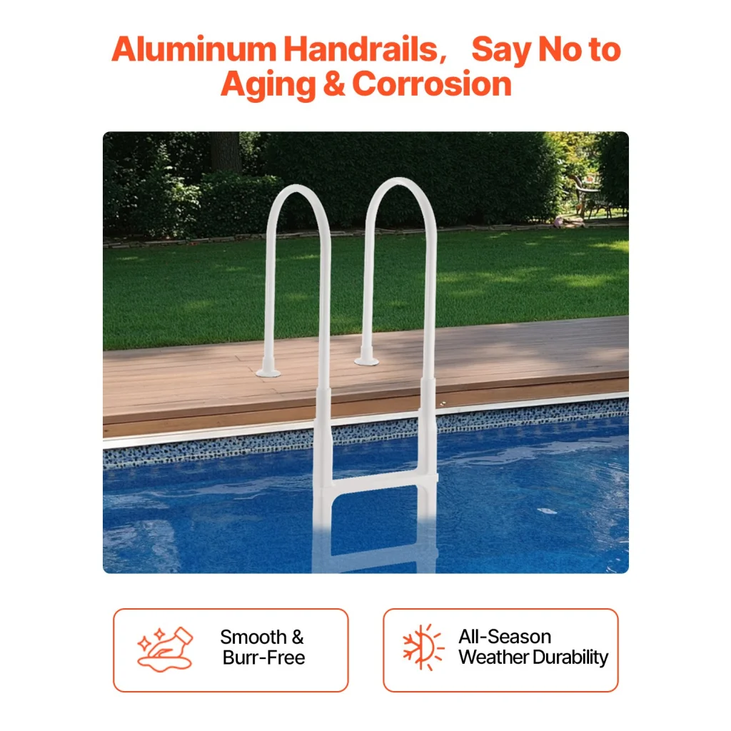 VEVOR Thickened 4-Step Pool Ladder of Double Handrails