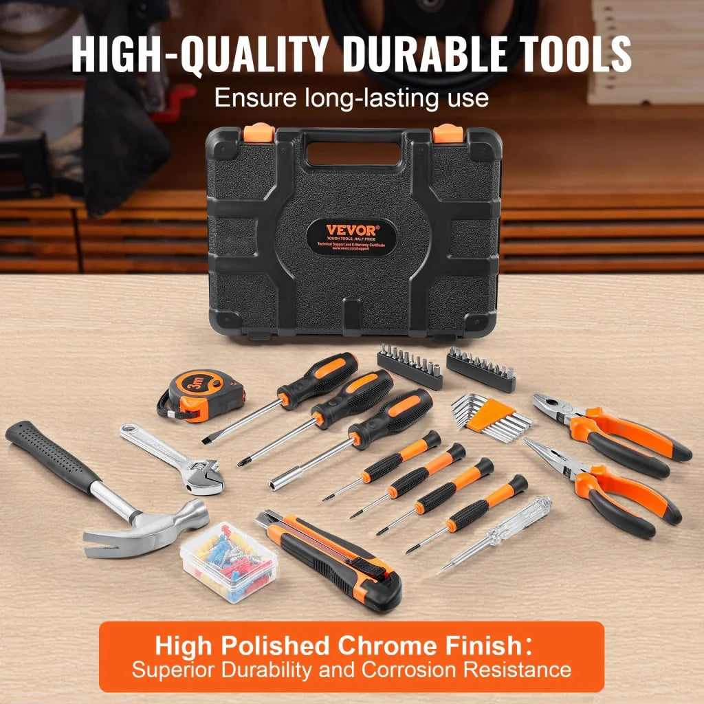 VEVOR Tool Kit 132 Piece General Household Hand Tool Set