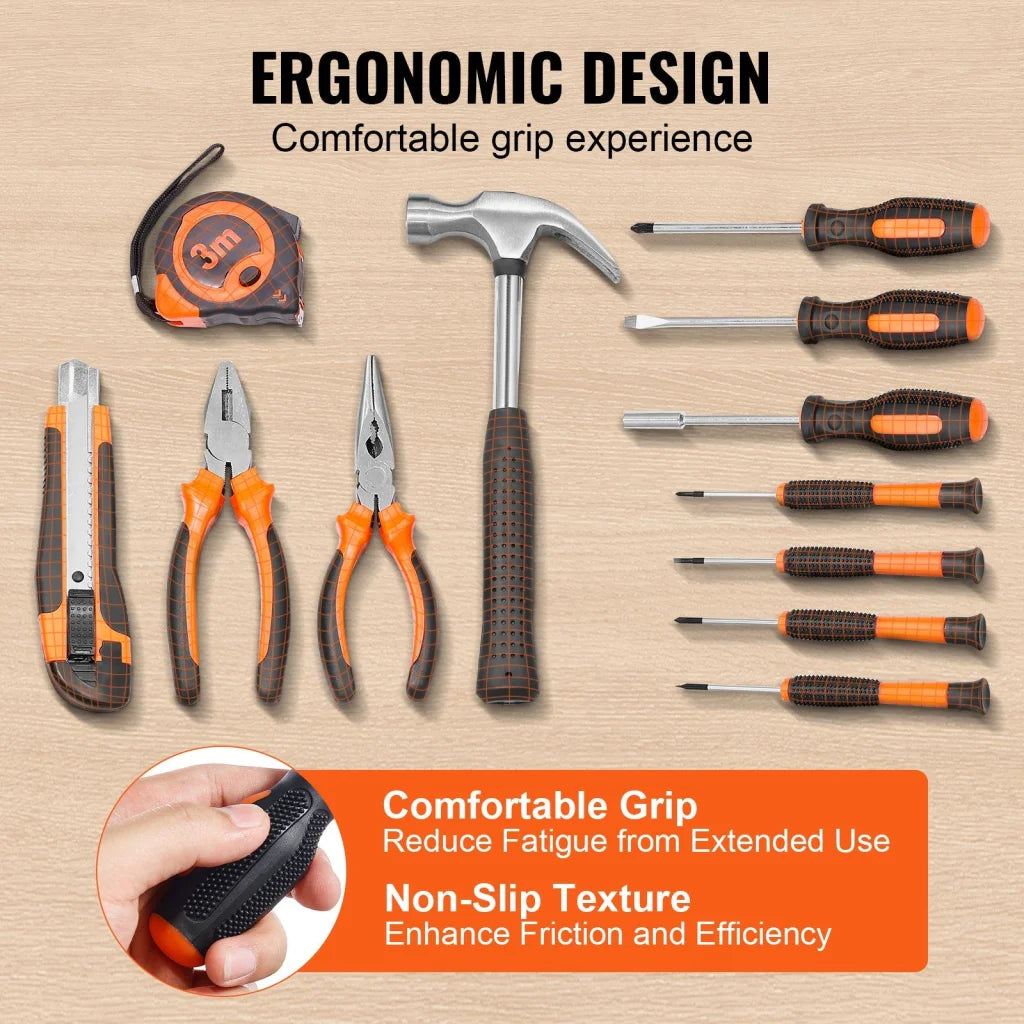 VEVOR Tool Kit 132 Piece General Household Hand Tool Set