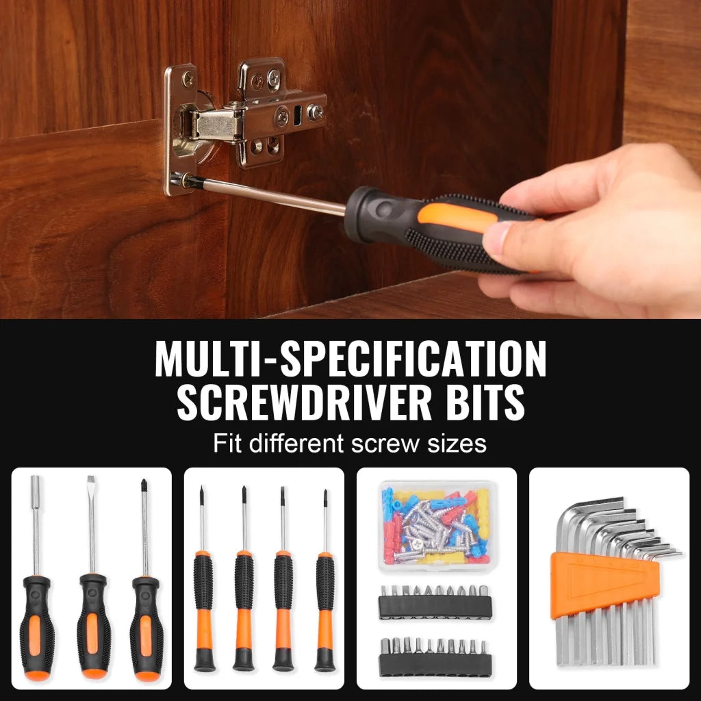 VEVOR Tool Kit 132 Piece General Household Hand Tool Set