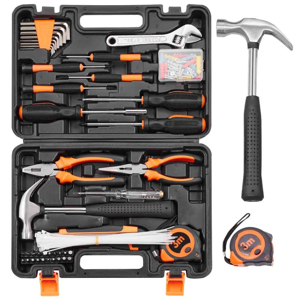 VEVOR Tool Kit 132 Piece General Household Hand Tool Set