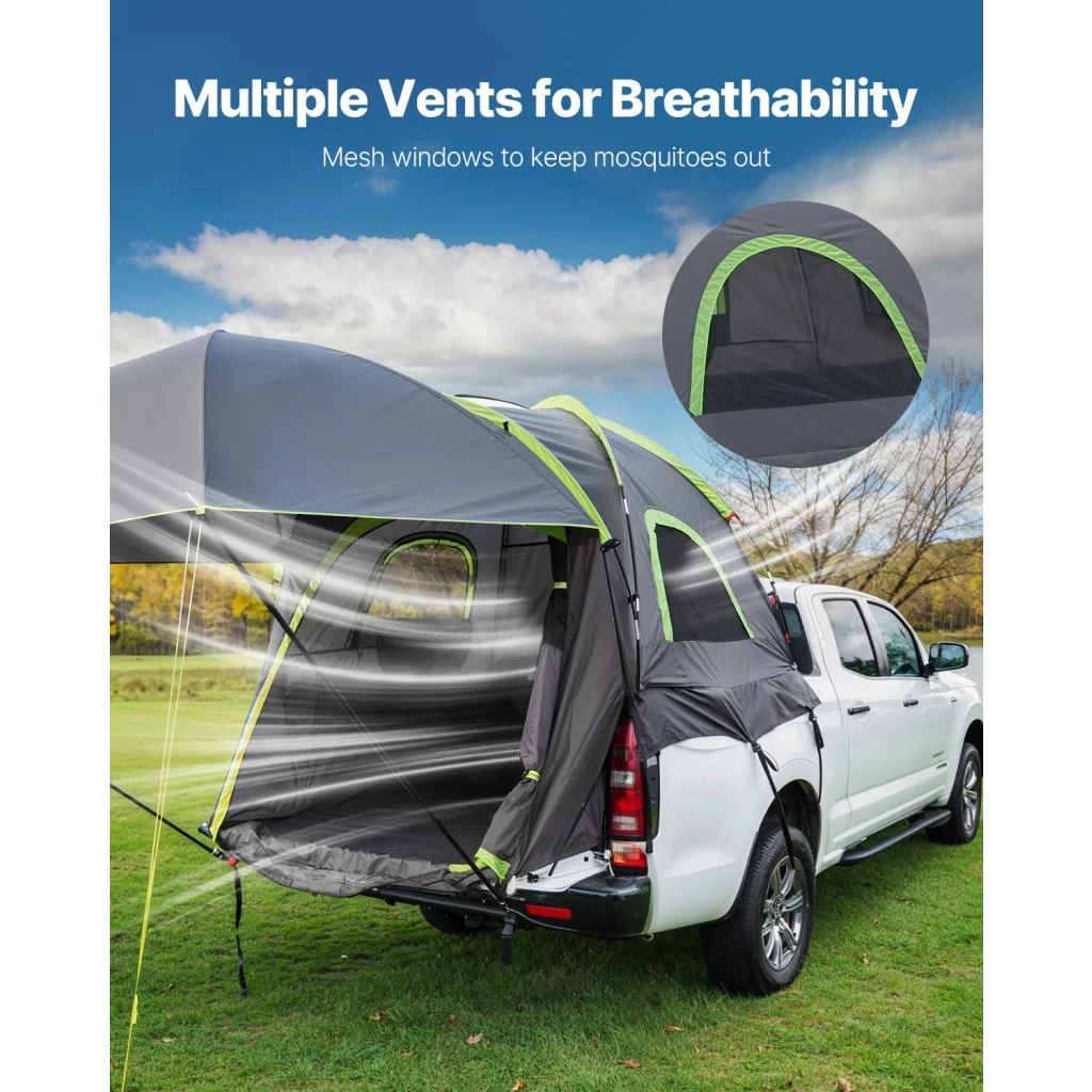 VEVOR Truck Tent 5.0-5.2ft Waterproof PU2000 Truck Bed