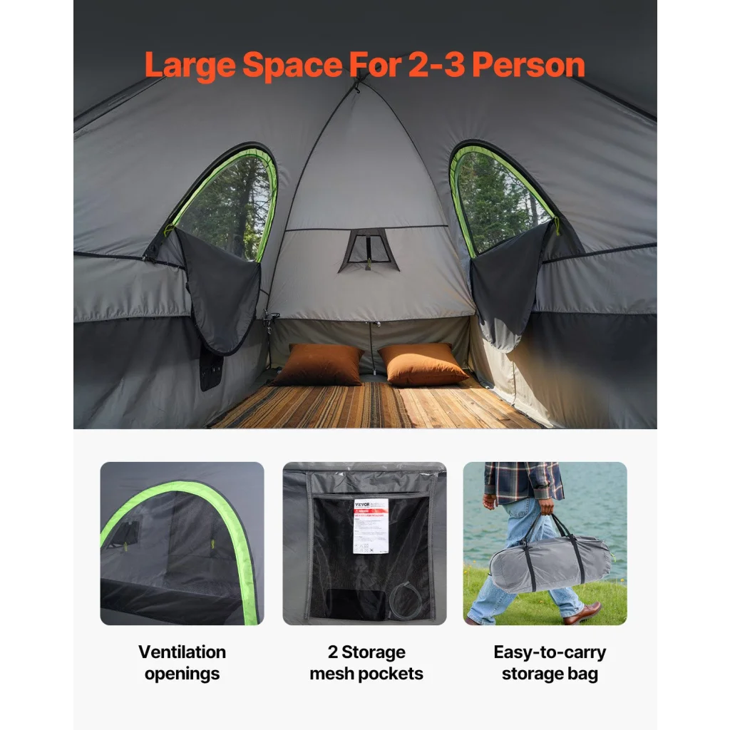 VEVOR Truck Tent 5.0-5.2ft Waterproof PU2000 Truck Bed
