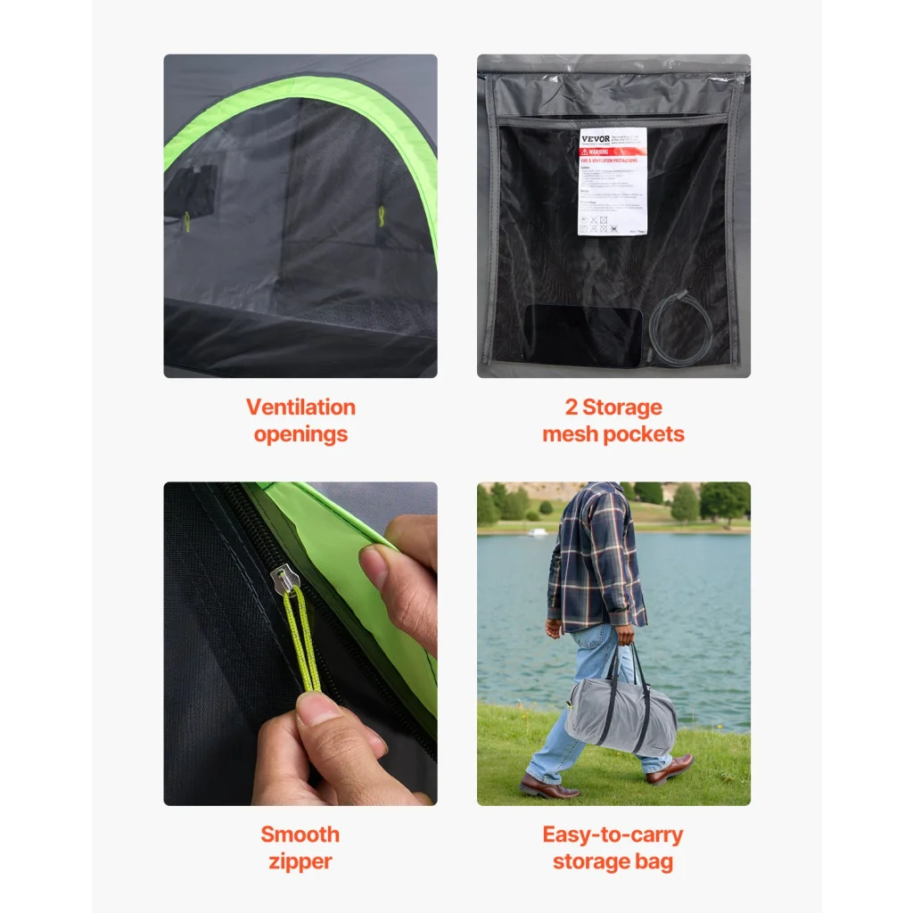 VEVOR Truck Tent 5.5-6.0ft Waterproof PU2000 Truck Bed