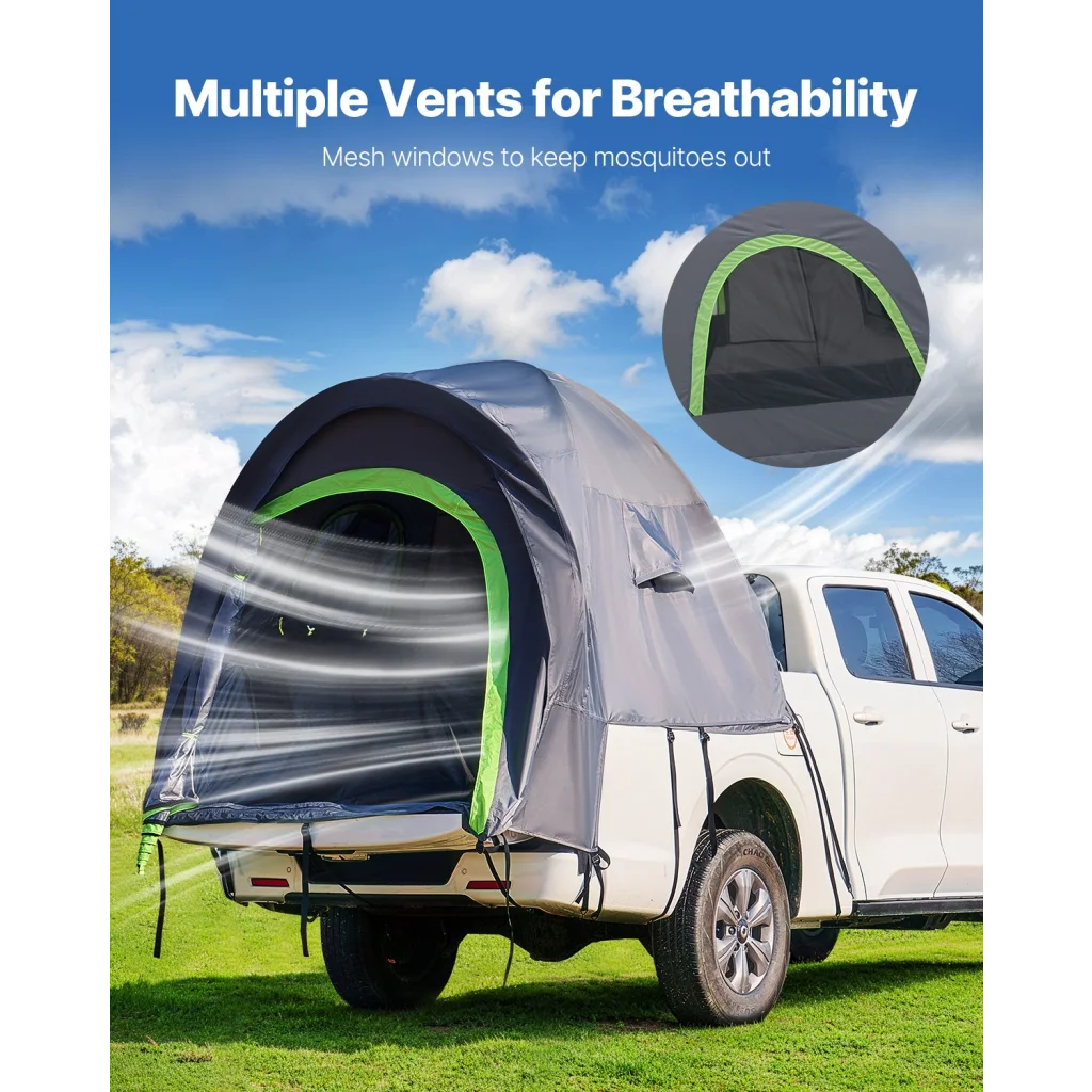 VEVOR Truck Tent 5.5-6.0ft Waterproof PU2000 Truck Bed