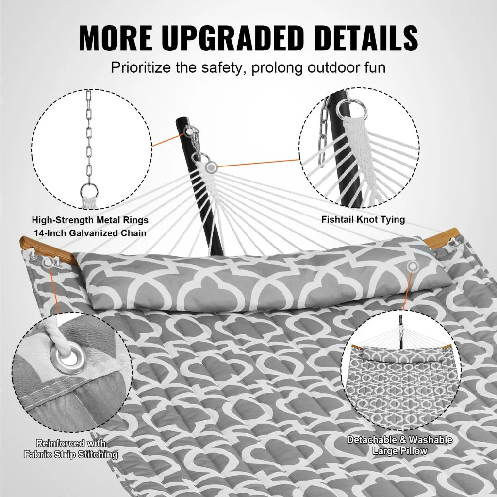 VEVOR Two Person Hammock with Stand Included Double Hammock