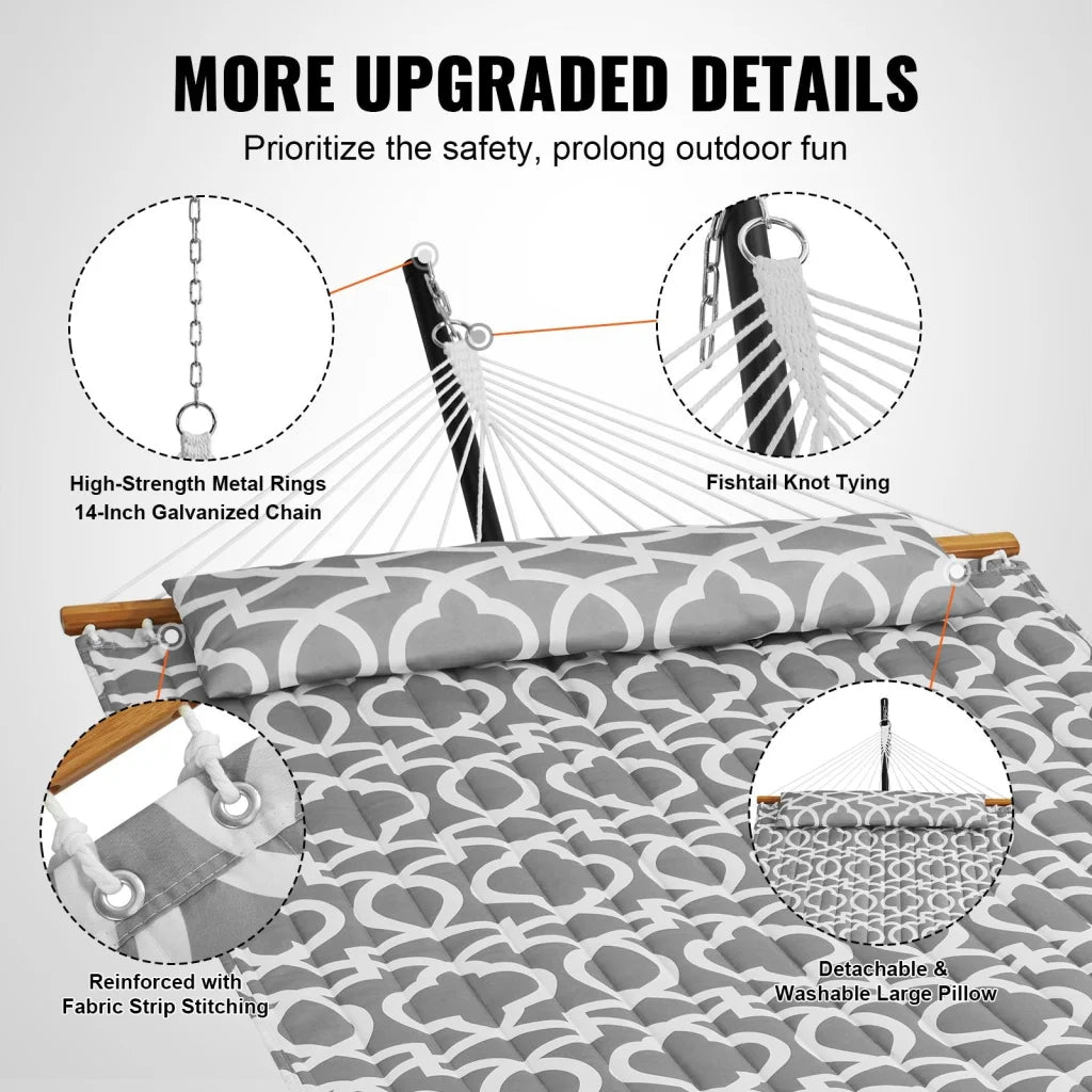 VEVOR Two Person Hammock with Stand Included Heavy Duty