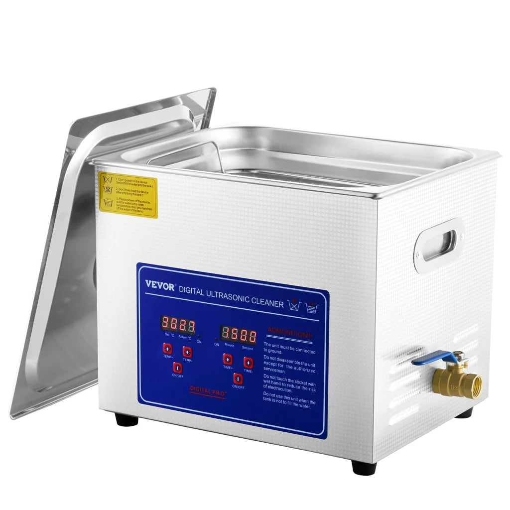 Ultrasonic Cleaner 10L Jewelry Cleaning with Digital Timer