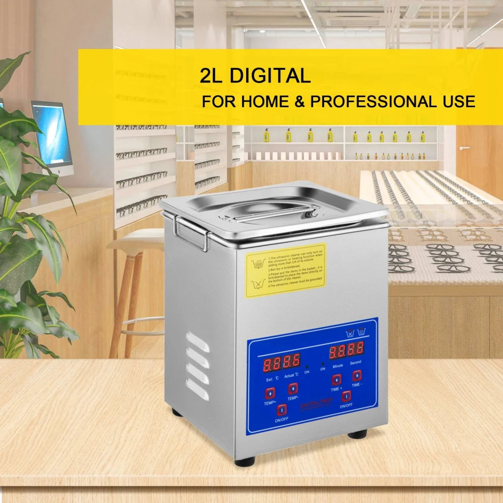 Ultrasonic Cleaner 2L Jewelry Cleaning with Digital Timer Machine