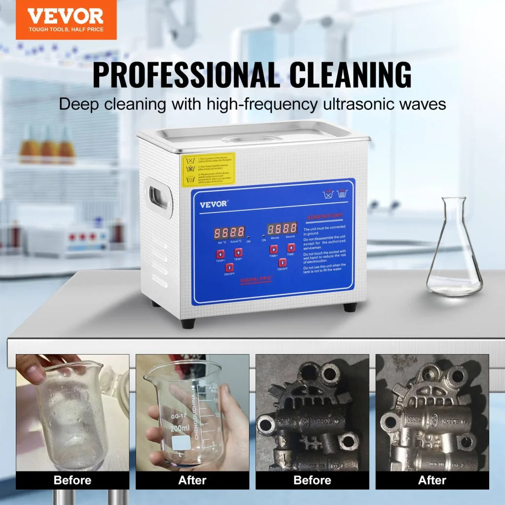 Ultrasonic Cleaner Machine 3L Stainless Steel