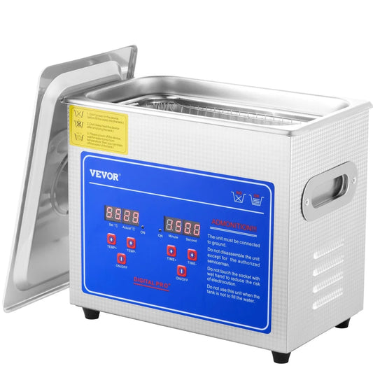 Ultrasonic Cleaner Machine 3L Stainless Steel Cleaning Digital